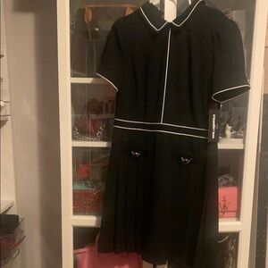 Karl Lagerfeld Black Dress with White Accents